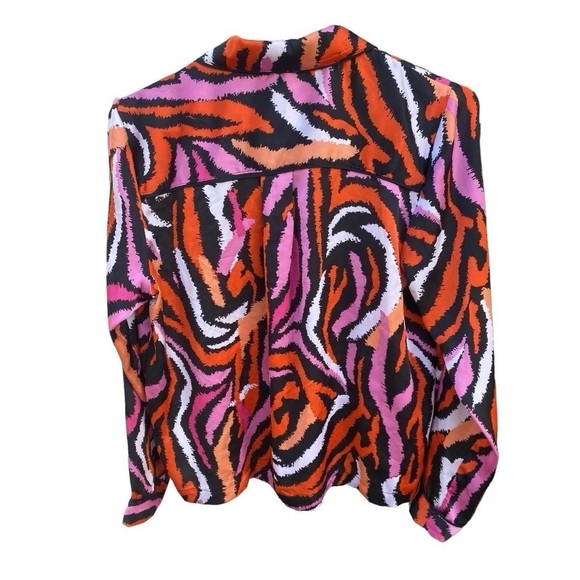 Diane Von Furstenberg Target Women's Disco Zebra Pink Pajama Top I Size: S - Picture 8 of 10